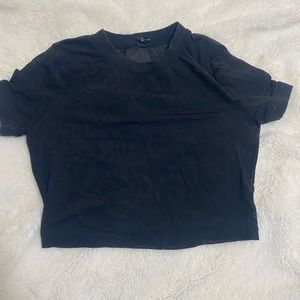 Black Urban Outfitters cropped mesh top, never worn